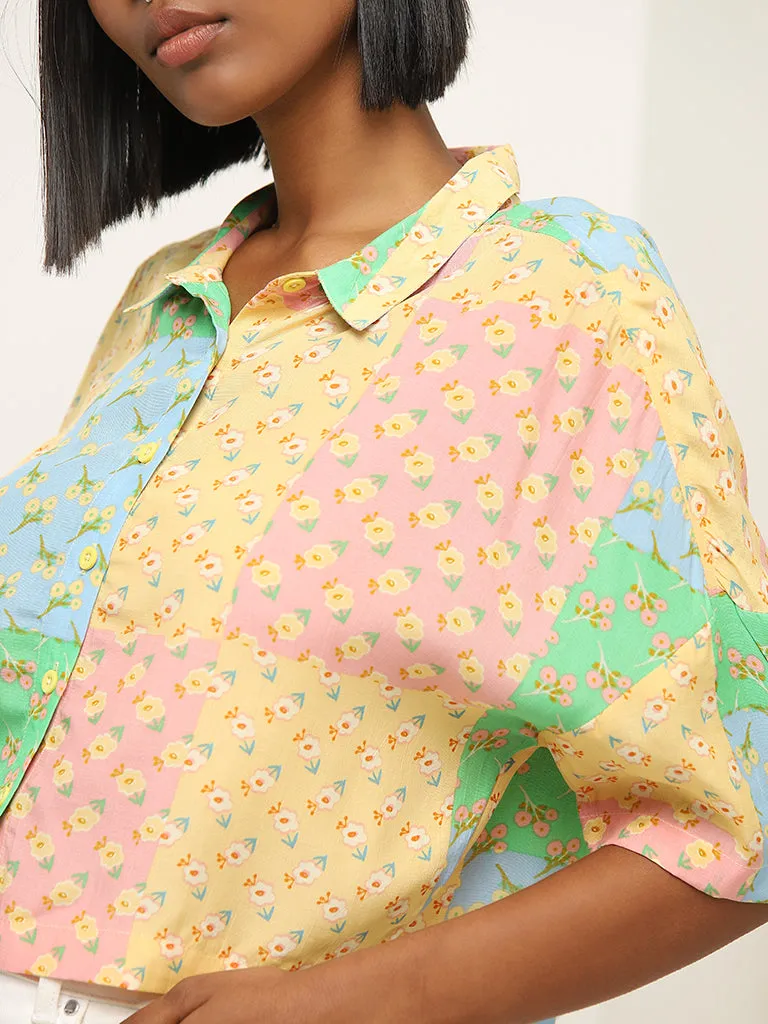 Nuon Multicolour Floral Patterned Boxy Shirt