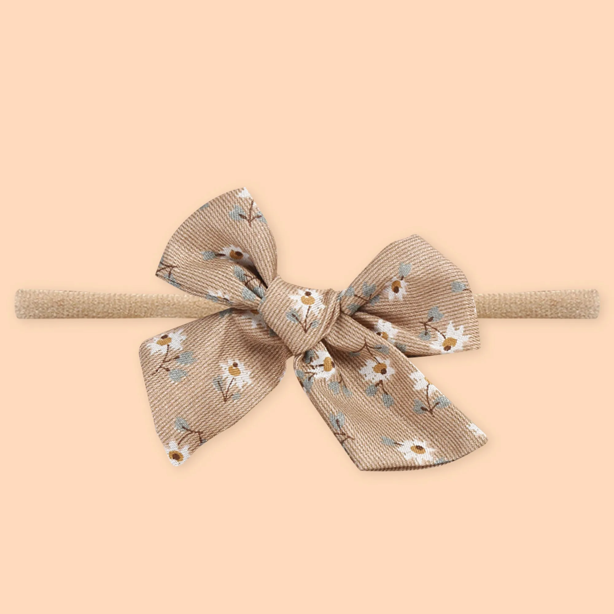 Polka Tots Floral Headbands Set - Brown