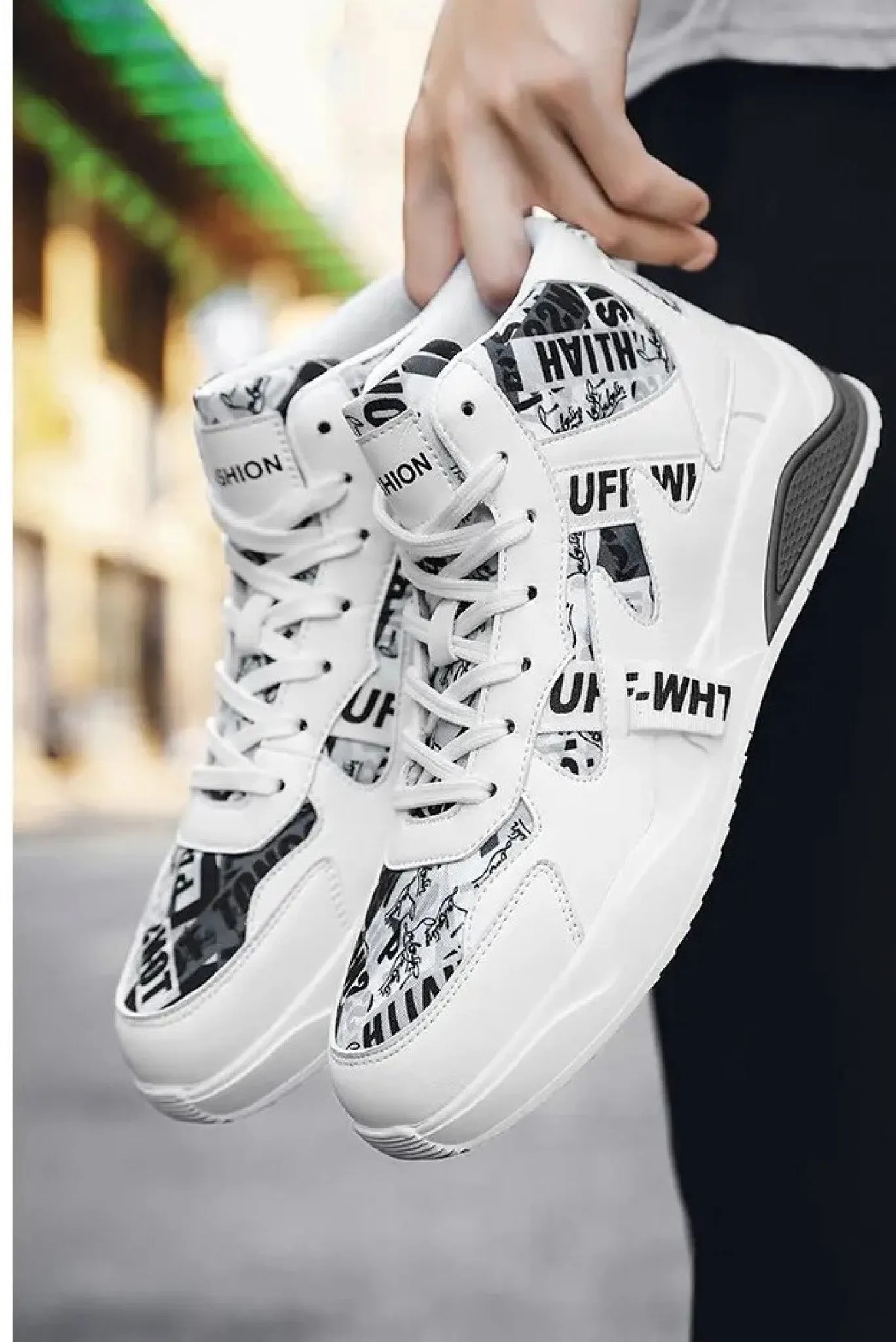 Premium Shoes Fashion High-top Thick Bottom Youth Sneakers