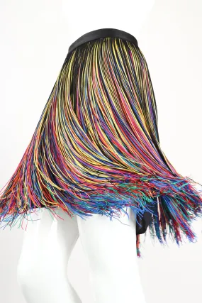 Rainbow Fringe Shimmy Skirt