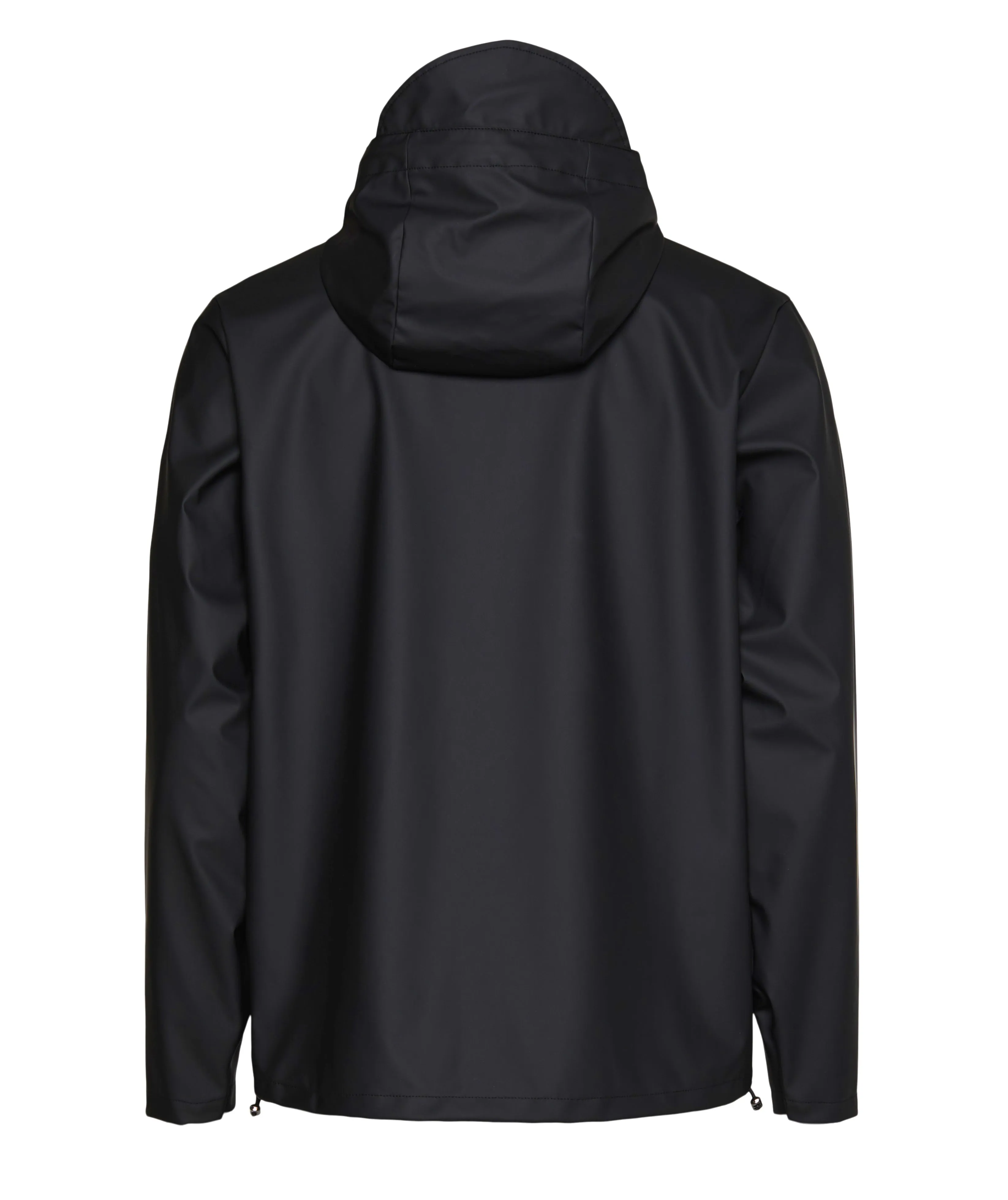 Rains Short Hooded Black Jacket