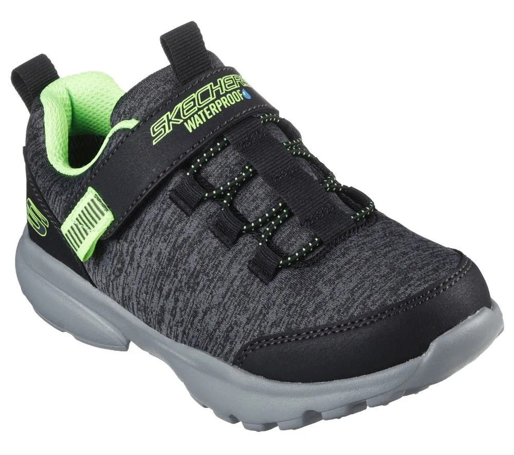 Skechers Little and Big Boys Razor Flex - Hydro-Rush Velcro Black / Charcoal