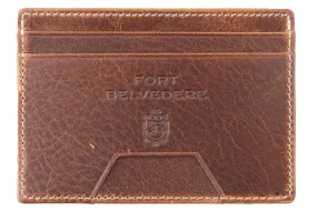 Slim Saddle Brown Dumont Leather Cardholder Wallet