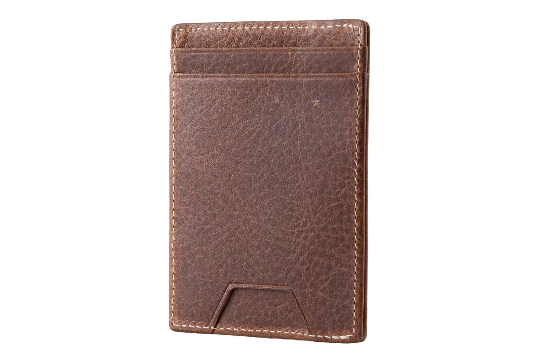 Slim Saddle Brown Dumont Leather Cardholder Wallet