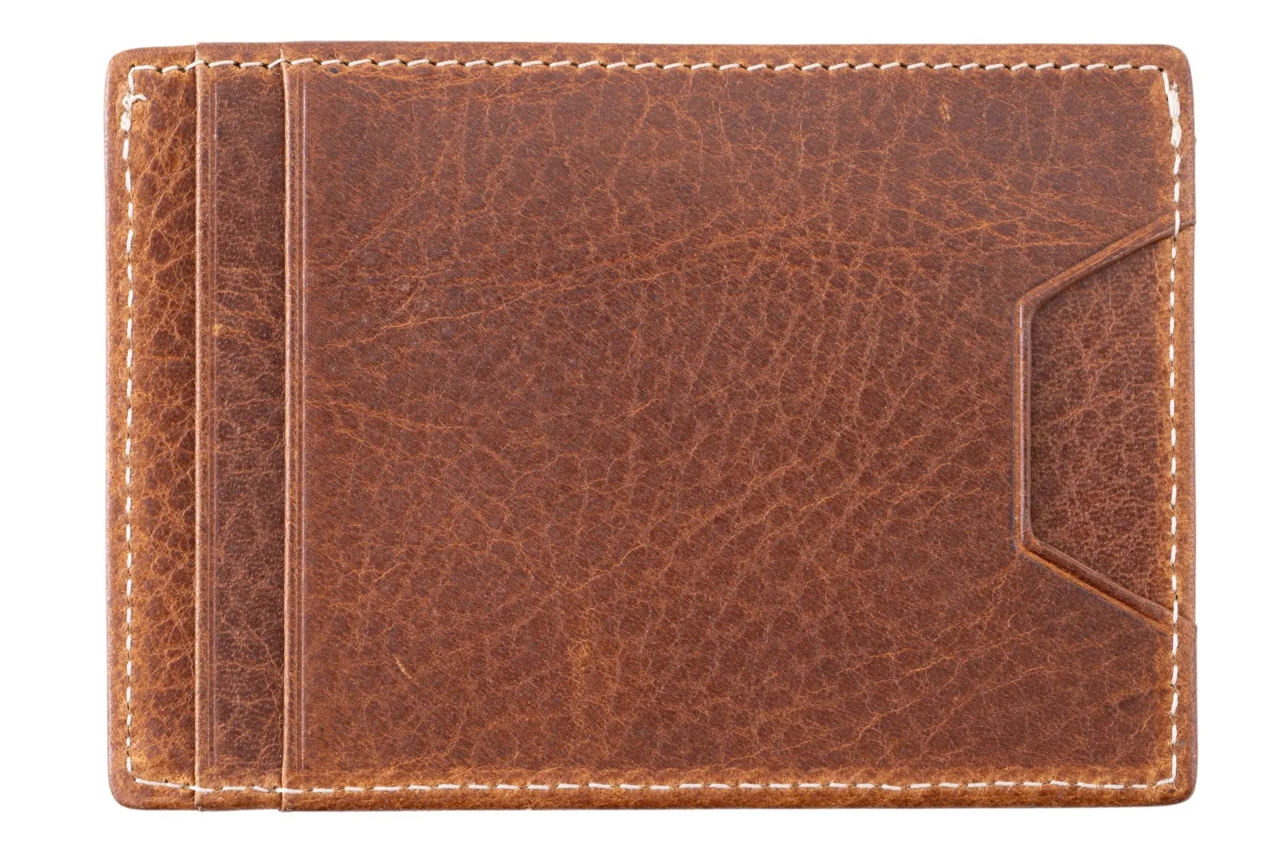 Slim Saddle Brown Dumont Leather Cardholder Wallet