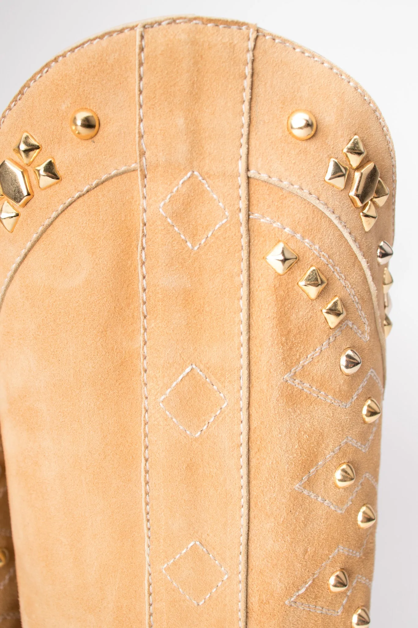 Studded Suede Fringe Boots