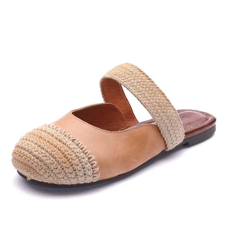 Summer Hand-carved Velcro Women's Slippers