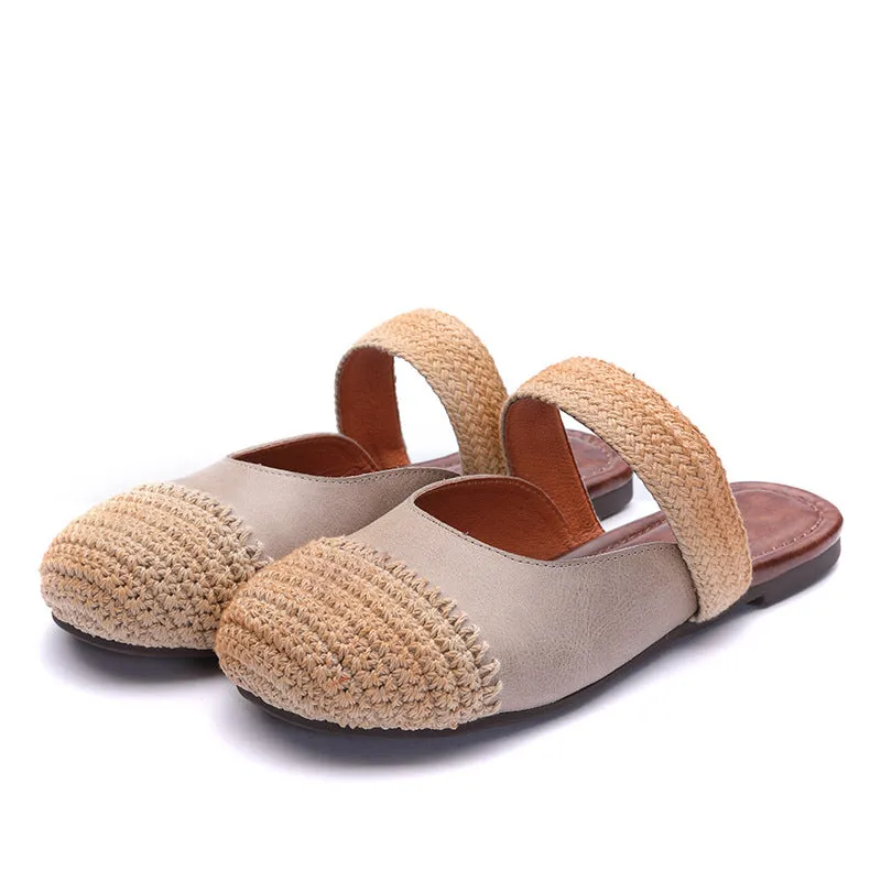 Summer Hand-carved Velcro Women's Slippers