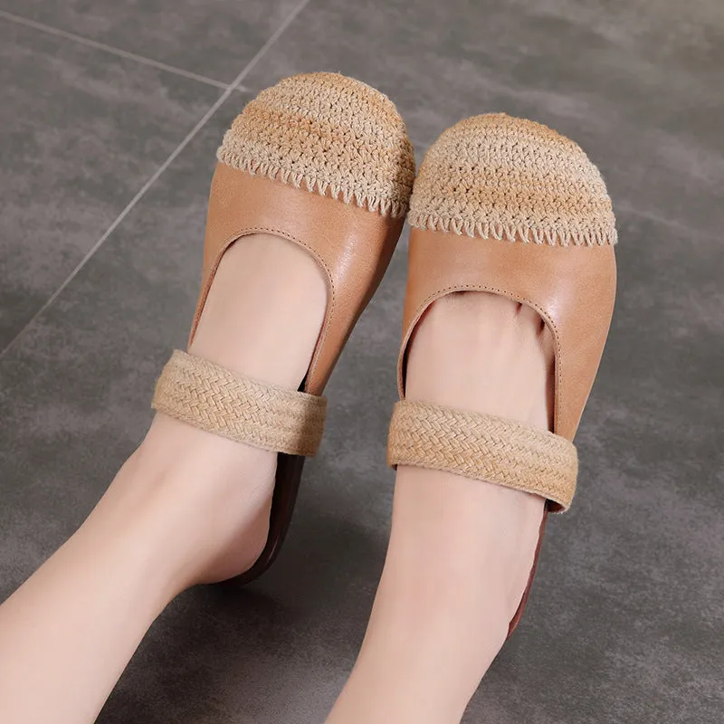 Summer Hand-carved Velcro Women's Slippers