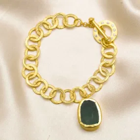 The Gorgeous Slip It On Green Gold Bracelet