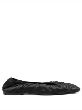 Toteme black satin flat shoes 270747