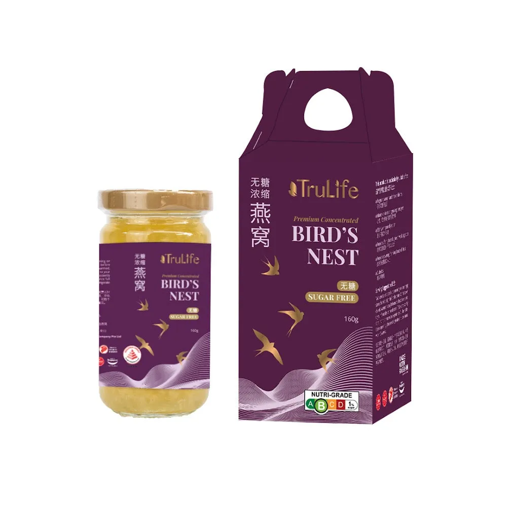 TruLife Premium Concentrated Bird's Nest (Sugar Free) 160g