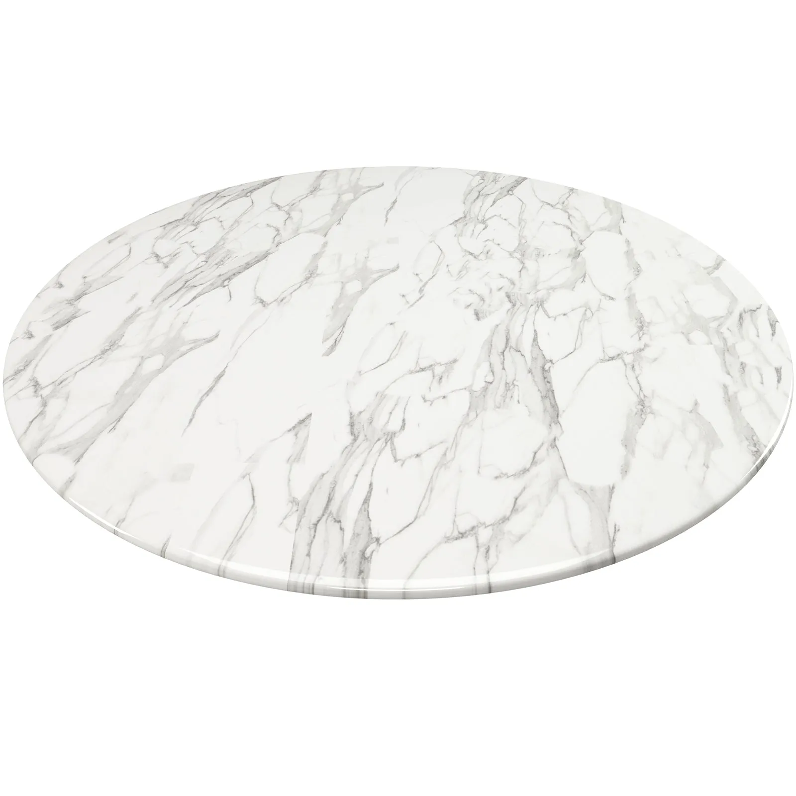 Tulip Marble Dining Table - 32 Round, Black Base