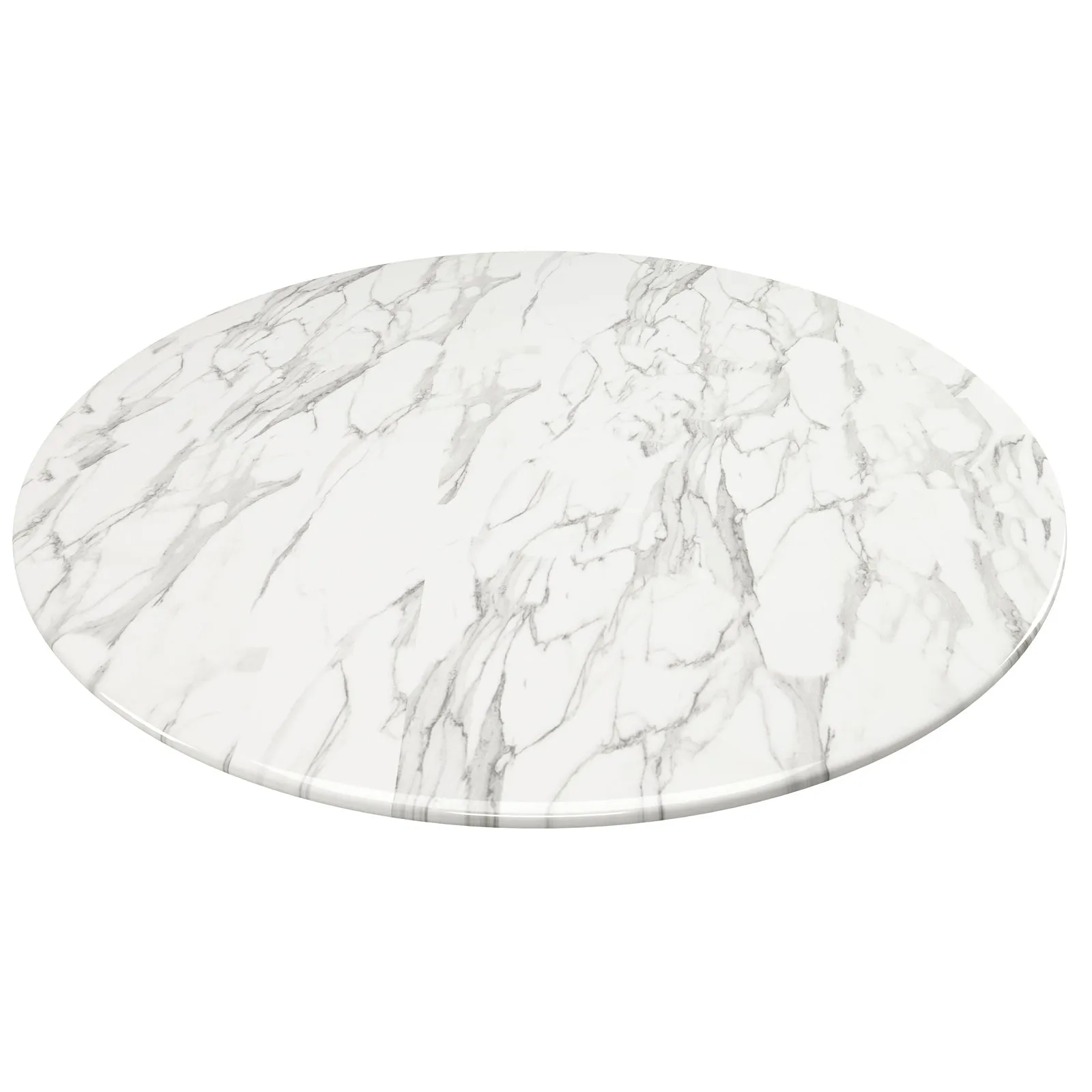 Tulip Marble Dining Table - 40 Round, Black Base