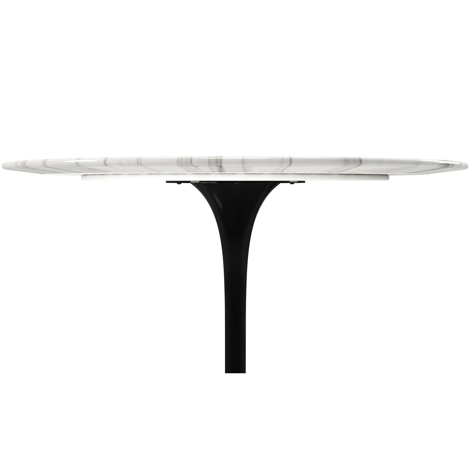 Tulip Marble Dining Table - 40 Round, Black Base