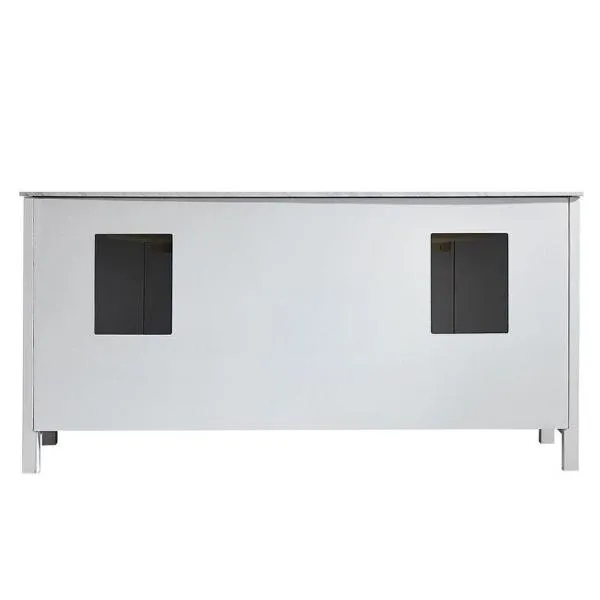 Vinnova Gela 72 Modern White Double Sink Vanity 723072-WH-CA-NM