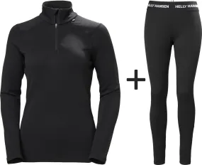 Women's Helly Hansen LIFA Merino Warmest Half Zip Base Layer COMBO