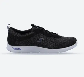 Women's Wide Fit Skechers 104272 Arch Fit Refine Sneakers -  Black/White