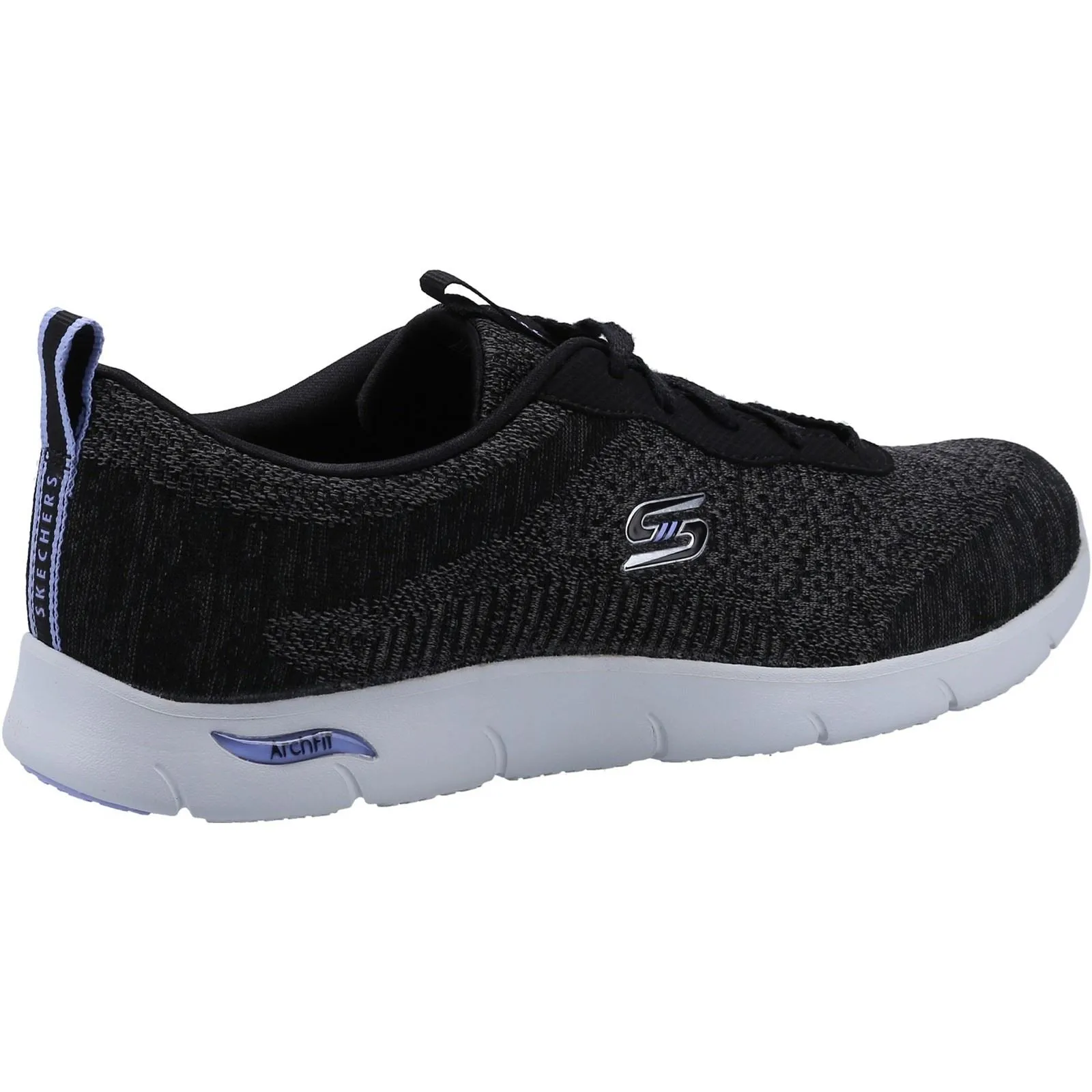 Women's Wide Fit Skechers 104272 Arch Fit Refine Trainers - Black/White